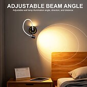 billige Bordlamper-Sensorlampe med justerbar stang, bordlampe med berøringsfri bevegelseskontroll, nattbordlampe for soverom/stue