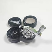 voordelige Keukengerei &amp; Gadgets-Robuuste handmatige zinken kruidenmolen en -vergruizer, draagbare kruidenmolen met handslinger voor thuis, in de keuken, op de camping en in restaurants. Ideaal voor specerijen, kruiden, koffie en