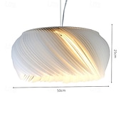 cheap Lantern Design-Chandelier White - Modern Minimalist Parchment Living Room Dining Room Bedroom Warm Light LED Lamp Hanging Chandelier