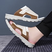 お買い得  メンズ・スリッパ＆フィットフロップ-メンズブラウンアウトドアサンダル - 快適で耐久性があり、調節可能なストラップ付き。ハイキング、トレッキング、カジュアルなアウトドアウェアに最適です。