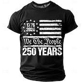 Per uomo Bandiera Americana 1776 Maglietta Manica Corta maglietta Stampa 3D Girocollo Camicia Quotidiano Militare Quotidiano Streetwear Blu Nero Rosso Estate Primavera Abbigliamento S M L XL XXL XXXL
