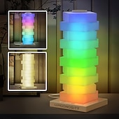 economico Lucine notturne per bambini e neonati-luce LED girevole assemblata fai da te, commutazione luce bianca e arcobaleno, utilizzata per lampade da scrivania da ufficio, luci da tavolo da gioco e luci notturne da comodino, regalo ideale
