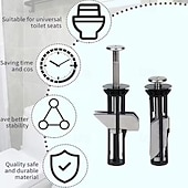 billige Skrutrekkere sett-4 stk. kraftig toalettsetefesteboltsett, universelt toalettseteskrueutskiftningssett, toalettseteboltsett for enkel installasjon, festedel for toalettsetetopp