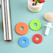 voordelige Keukengerei &amp; Gadgets-Deegroller met verstelbare dikte en mat, roestvrijstalen deegroller met maatverdeling, verstelbare dikte voor het bakken, inclusief mat en deegset voor gemakkelijk uitrollen.