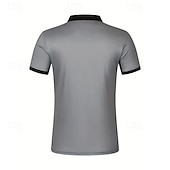 levne Pánské klasické polo-Pánské Pólo Polokošile Ležérní ulice Klopa Krátký rukáv Základní Moderní Horizontální pásky Knoflíky Léto Jaro Běžný Bílá Rubínově červená Khaki Armádní zelená Šedá Pólo