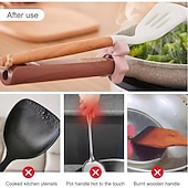 levne Kuchyňská úložiště-2 ks silikonových podpěr na poklici ve tvaru mašle, roztomilý růžový design mašle, bezpečné uchycení lžiček &amp;metly, držák na kuchyňské náčiní, držák na kuchyňské náčiní, prostorově úsporný kuchyňský