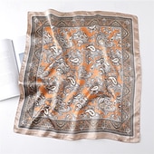 preiswerte Schals-Damen Quadratischer Schal Infinity-Schal Täglich Outdoor Straße Schwarz Orange Khaki Schal Blumen