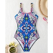 levne Rash guardy One Piece-Dámské Plavky Květinový Ochrana proti UV záření Vysoká pružnost Bez rukávů Plavky Surfování Potápění Šnorchlování Léto