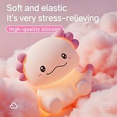 halpa Taimitarha yövalot-Salamander pehmeä silikoninen Pat-valo lastenhuoneen yövalo 7 väriä himmennys USB ladattava yöpöytälamppu tunnelmavalo joulu uusivuosi lahja