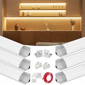 halpa LED-tarvikkeet-6 kpl 10 kpl 3,3 jalan / 1 m V-muotoinen LED-kanava hopeanvärinen alumiininen LED-nauha, diffuusorikanava maitomaisella valkoisella suojuksella, himmeä kulmavalaistus, helppo asennus, ei sisällä