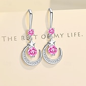 cheap Earrings-1 Pair Earrings For Women's Cubic Zirconia Daily Street Alloy Monogram Moon Star