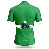  Bărbați Tricou de ciclism St. Patrick Jersey tricou trifoi în stil de novitate cu mânecă scurtă tricou cu 3 buzunare la spate rezistent la UV uscare rapidă cu buzunare la față fermoar sportiv verde