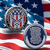  Moneda Conmemorativa de la Fuerza Aérea de EE. UU. – Moneda de Desafío del 250 Aniversario Coleccionable Militar del Águila Americana Souvenir de Metal de Doble Cara para Veteranos Regalo Patriótico