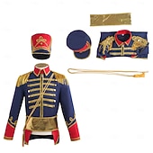preiswerte Outfits-Ausgefallene Kostüme Zirkusjacke Zirkusdirektor königliche Wache Edelmann Retro Vintage Viktorianisch Militär Stil Erwachsene Herren Halloween Karneval Party Leistung Maskerade Verkleiden