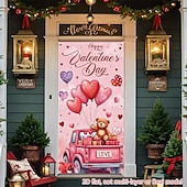 ieftine Bannere pentru garaj și ușă-Ziua Îndrăgostiților Afișe Capacul ușii Bannere în aer liber Iubire Inimă Drăguţ Romantic #D Petrecere Cămin Fundaluri de fotografiere Ușa din Față Decorațiune pentru cererea în căsătorie Decorațiuni