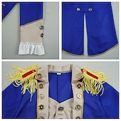  250th Anniversary USA Rococo Baroque Outfits Long Sleeves George Washington Colonial Revolutionary War Costumes Fancy Dress Boys' Carnival Independence Day 4th of July Kid's Coat Pants Collar
