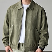 abordables Vestes Décontractées-Homme Veste Légère Veste Décontractée Quotidien Extérieur Avec Poches Printemps Automne Uni Streetwear Élégant Col Rabattu Régulier Violet Vert Gris foncé Veste
