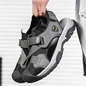 cheap Outdoor Sandals-Men's Navy Blue Sporty Sandals – Lightweight and Durable with Velcro and Adjustable Fit, Perfect for Outdoor Adventures