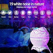 Недорогие огни проектора звездной галактики-Проектор звездного неба в виде яйца динозавра с беспроводным музыкальным плеером, ночник с белым шумом, туманностью и таймером. &amp;пульт дистанционного управления — лучший подарок &amp;Декор для детской и