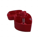 billige Statuer-hjerteformet overraskelsesspøkeboks med hemmelig rom &amp;overraskelsesmekanisme - romantisk nyhetsgave til valentinsdagen, fester, vitser - roseboks for frierier, unnskyldninger, arrangementer