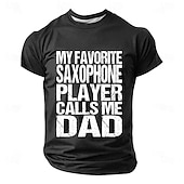  Farsdag Min favorittsaksofonist kaller meg pappa T-skjorte Morsom musiker pappagave menn vintage grafisk kortermet t-skjorte klær s m l xl xxl xxxl