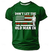 economico Magliette divertenti da uomo-Per uomo Vecchio Uomo Gergo divertente Maglietta Manica Corta maglietta Stampa 3D Girocollo Camicia Moda Quotidiano Quotidiano Streetwear Blu Nero Rosso Estate Primavera Abbigliamento S M L XL XXL