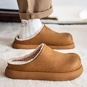 economico Zoccoli e pianelle da uomo-comode scarpe slip-on da uomo foderate in pelliccia: morbide, calde, perfette per ricevimenti di nozze rilassati e riunioni al chiuso