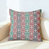 billiga Kasta kuddar, skär och omslag-modern minimalistisk kudde, färgglatt rutigt kuddfodral för sovrum, vardagsrum, soffa, dekorativt örngott, snygg heminredningsdetalj