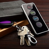 tanie Czujniki i alarmy-lokalizator kluczy z 4 odbiornikami, lokalizator przedmiotów RF o zasięgu 100 stóp &amp;głośny sygnał dźwiękowy, bezprzewodowy portfel, zwierzę i zdalny lokalizator ze stacją bazową, świetny prezent dla