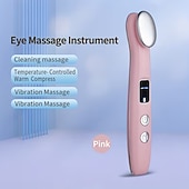 cheap Skin Care Tools-Eye Massage Device To Diminish Dark Circles And Puffiness With Vibration To Tighten Pores And Warmth For Relaxation Featuring A Light Beige Lifting Function.