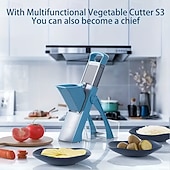 halpa Kodinkoneet-säädettävä paksuus manuaalinen viipalointi monitoiminen vihannesleikkuri ja silppurisetti - manuaalinen viipalointilihamylly säiliöllä täydellinen keittiön valmistelutöihin