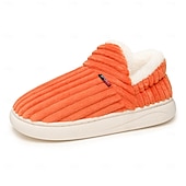 זול נעלי בית-מגפי חורף לנשים מגפי שלג מכותנה קטיפה מעובה עם בטנת פליז אופנתית חמה נגד החלקה נעלי בית חיצוניות