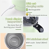 Недорогие Кухонная утварь и гаджеты-Чашка для размешивания кофе с USB-зарядкой, магнитным креплением, автоматическим механизмом, изготовлена из нержавеющей стали 304, герметична, устойчива к льду и теплу, подходит для питья и