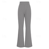 preiswerte Anzughosen für Damen-Damen Weite Hosenbeine Chinos Urlaub Streetwear Lässig Volle Länge Mittlere Taillenlinie Einfach Elastischer Bund Bequem Dehnbar Täglich Outdoor Urlaub Dunkelbraun Dunkelgrau Aprikose Schwarz