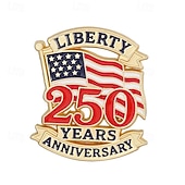 abordables 250e Anniversaire des États-Unis-Ensemble de broches commémoratives du 250e anniversaire des États-Unis 4 pcs épingle de revers patriotique du 250e anniversaire de l'indépendance américaine souvenir de badge mémorial du 4 juillet du