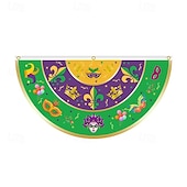 tanie Garden Flags, Banner-Brazil Carnival Flag, Mardi Gras Half Flag, Carnival Party Decorations, Festive Atmosphere, Colorful Festival Flag for Home, Parade, and Outdoor Event Decor