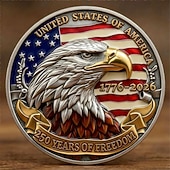 levne 250. výročí USA-Pamětní mince Spojených států kovová U.S 250 let svobody – výzva mince Amerického orla sběratelská mince k 250. výročí vlastenecký vojenský suvenýr semikvincenální