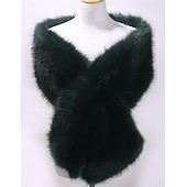 preiswerte Pelzschals-Kunstpelz-Umhänge Damenumhang Elegant Vintage Ärmellos Kunstpelz Hochzeit Schals Mit Unifarbe Für Party Herbst