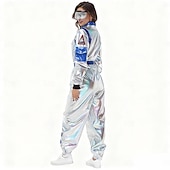 お買い得  職業と制服のコスチューム-夫婦 ファンシーコスチューム ジャンプスーツ ワンジー 宇宙飛行士 コスプレ 子供用 成人 男女兼用(儿童不要选这个) ハロウィーン カーニバル パーティー 性能 学校行事のドレスアップ ドレスアップ