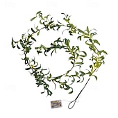 cheap Battery &amp; USB Indoor Lights-Eucalyptus leaves, olive leaves, simulated leaves, rattan strips, light string, 1.8M-96Leds, AAA waterproof timed battery box, holiday wedding party, indoor and outdoor atmosphere decoration props