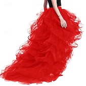 Χαμηλού Κόστους Κάτω-Φανταστική φορεσιά Φούστα από τούλι Φούστα Tutu Ρετρό / Βίντατζ Δεκαετία '80 Πολυεπίπεδο High Low Φουσκωμένος Ενηλίκων Γυναικεία Απόκριες Πάρτι Επίδοση Χορός Μπαλέτο Ντύνομαι