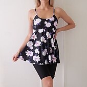 levne Surfovací tankiny a bikiny-Dámské Plavky 2 ks Tropický vzhled Ultra lehký (UL) Elastický Bez rukávů Plavky Surfování Šnorchlování Léto