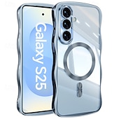 זול מארז סמסונג-טלפון מגן עבור סמסונג גלקסי S26 אולטרה פלוס S25 Ultra Plus S25 אדג' S24 Ultra Plus S23 Ultra Plus S24 FE S23 FE כיסוי אחורי מגנטי תמיכה בטעינה אלחוטית עמיד בזעזועים רטרו צפוי