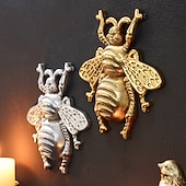 voordelige muur sculpturen-Wanddecoratie van een vliegende bij van hars, een uniek hangend ornament met insectenthema, perfect voor feestdecoratie, kamerdecoratie, woonaccessoires en wanddecoratie met een natuurlijke