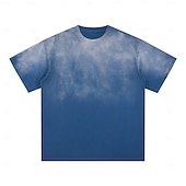 abordables t-shirts de base-SoftFade™ homme en coton 100 % à effet délavé tee-shirt lourd à manches courtes col rond été dégradé ombre basique style vintage délavé vacances rue sortie blanc haut tee pour homme