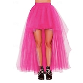 baratos Partes inferiores-Fantasia fantasia saia de tule Saia Tutu Retro Vintage Anos 80 Multi Camadas Assimétrico Inchado Adulto Mulheres Dia Das Bruxas Carnaval Festa Espetáculo Dança Balé Vestir-se