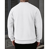 baratos Suéteres básicos-Homens Moletom Estacionar Preto Branco Cáqui Cinzento Gola Redonda Tecido Jacquard Casual Diário Desportos e Ar livre Roupa de rua Roupa de Esporte Casual Primavera Outono Roupa Moletons Moletons