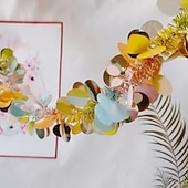 billige Baderomsgadgeter-glittergirlander med skinnende paljetter – festlige båndslynger til festdekorasjon, bryllup, bursdag, høytid og juletredekor, glitrende hengende girlander til hjemmet &amp;styling av arrangementer