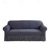 cheap Sofa Cover-Skirted Bubble Tulle Sofa Cover Full Elastic Slipcover Dustproof Non Slip Sofa Protector Cushion Cover Stretchable Sofa Throw for Living Room Furniture