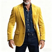 Χαμηλού Κόστους Ανδρικά Κλασικά Σακάκια-Ανδρικά Μπλέιζερ Κοτλέ Μπλέιζερ Επιχείρηση Κοκτέιλ Πάρτι Γαμήλιο Πάρτι Μοντέρνα Καθημερινό Άνοιξη Φθινόπωρο Πολυεστέρας Σκέτο Τσέπη Κουμπιά Άνετο Μονόπετο Χρωματιστή ζακέτα